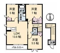 コンフォールⅡ C棟の間取り画像