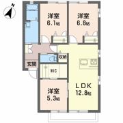 リヴェール石手 A棟の間取り画像