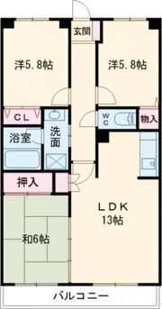 エレガントキャッスルの間取り画像