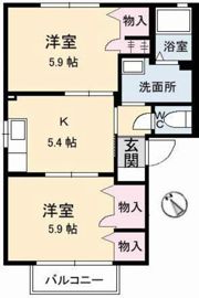 シャロン Ⅰ棟の間取り画像