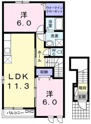 ヴィラ・シマント Aの間取り画像
