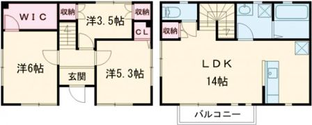 高砂市米田町米田 新築戸建ての間取り画像