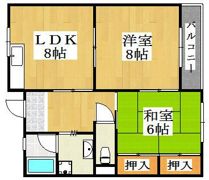 ハイフラット静徳の間取り画像