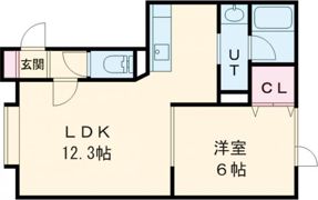 北栄町アパートA棟の間取り画像
