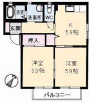 バリュージュ A棟の間取り画像