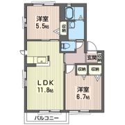 メゾン小里Aの間取り画像