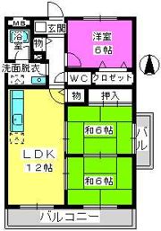 サンハイツ公園通りの間取り画像