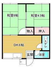 コーポはらの間取り画像