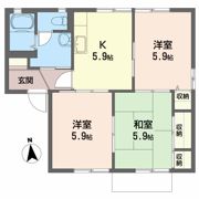 森田ハイツ B棟の間取り画像