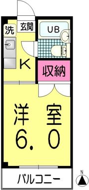 KハイツⅡの間取り画像