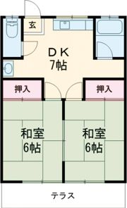 荒田ハイツの間取り画像