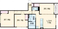 POEM千歳Ⅰの間取り画像