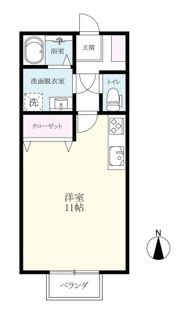 夢咲アパートの間取り画像