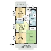 ライオンズマンション取手第2の間取り画像