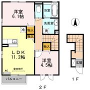 calme villageさいおんじの間取り画像