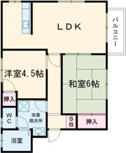 シャトレ深町Bの間取り画像