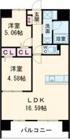 LIBTH菊陽Ⅱの間取り画像