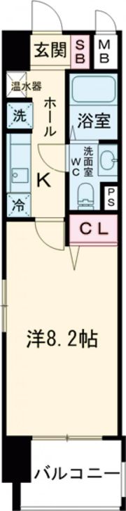 アドバンス三宮Ⅳルシールの間取り画像
