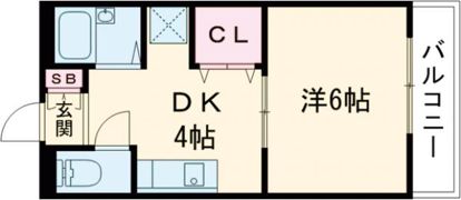 ハイツ長畑の間取り画像