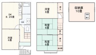 大津市富士見台戸建の間取り画像