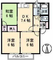 コーポ松久の間取り画像