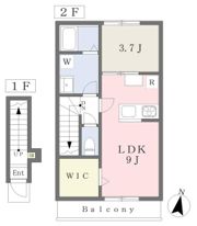 GALLERY HOUSE 衣山 Aの間取り画像