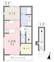 GALLERY HOUSE 衣山 Aの間取り画像