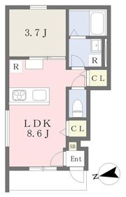 GALLERY HOUSE 衣山 Bの間取り画像