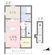 GALLERY HOUSE 衣山 Bの間取り画像