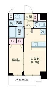 プレサンスOSAKA姫里ヴィオンの間取り画像