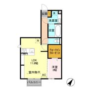 D-room Fiore”S”の間取り画像