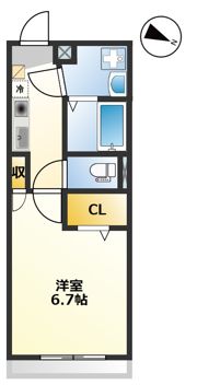 ハイツ晴斗Ⅷの間取り画像