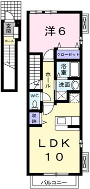 アンソレイエ・Sの間取り画像