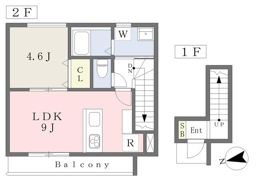 GALLERY HOUSE 衣山 Bの間取り画像