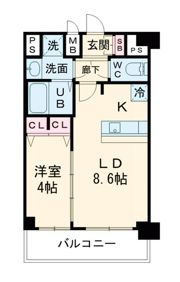 プレサンスOSAKA姫里ヴィオンの間取り画像