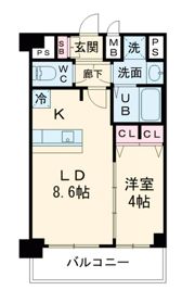 プレサンスOSAKA姫里ヴィオンの間取り画像