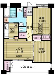らくりーぶ21万願寺の間取り画像