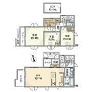 奥沢戸建の間取り画像