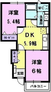 ラフォンテーヌの間取り画像