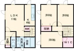 苫小牧借家 B棟の間取り画像