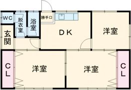 大崎町下金居場 107平屋の間取り画像