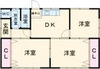 大崎町下金居場 107平屋の間取り画像
