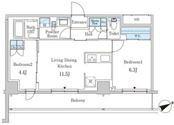 パークアクシス下北沢の間取り画像