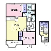 パークビサイド 一ツ橋Aの間取り画像