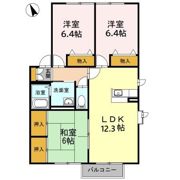 レシェンテ徳力 D棟の間取り画像