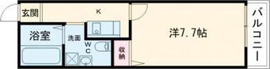 Gradito（グランディート）富雄駅前2番館の間取り画像