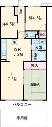 青梅サニーハイツの間取り画像