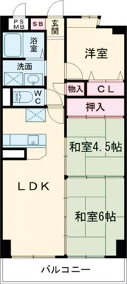 枚方パークハイツの間取り画像