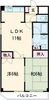 鶴見パールハイツの間取り画像