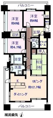 ランドクオーレ東尾道駅前の間取り画像